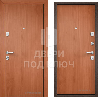 Стальная двустворчатая входная дверь со скрытыми петлями и зеркалом от производителя ДПК-13008