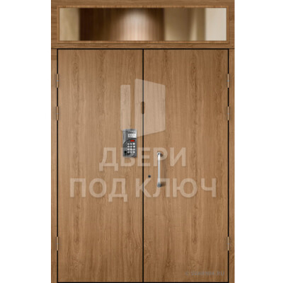 Металлическая дверь с вставкой из деревянной панели ДПК-13875